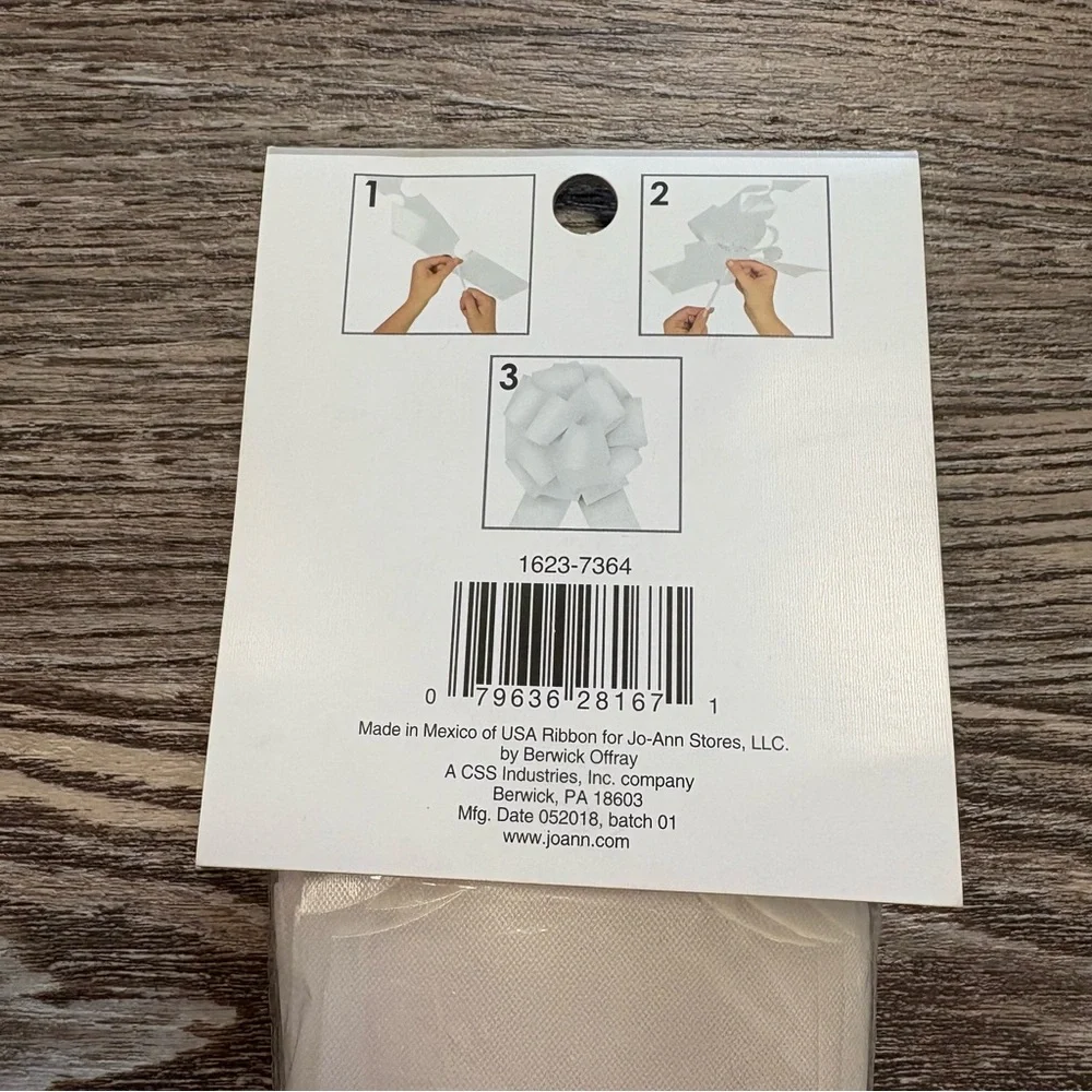 Save The Date White Satin Instant Bows 3 Packs of 3 NWT